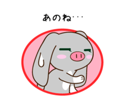 Fennec fox and pig bunny sticker #12763469