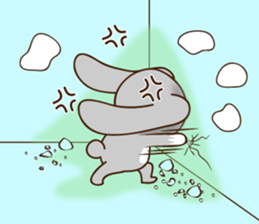 Fennec fox and pig bunny sticker #12763470