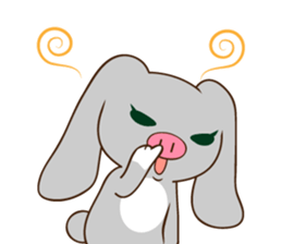 Fennec fox and pig bunny sticker #12763471