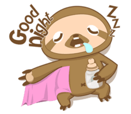KOEL : Little Sloth boy sticker #12765844
