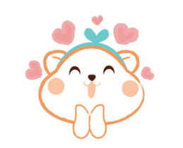 Super cute hamster in love sticker #12767302