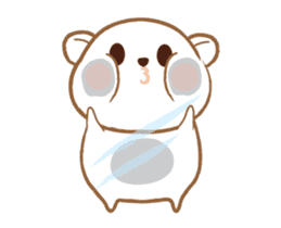 Super cute hamster in love sticker #12767306