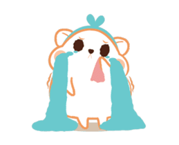 Super cute hamster in love sticker #12767307