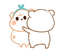 Super cute hamster in love sticker #12767308