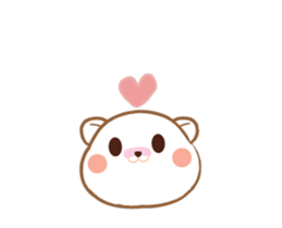 Super cute hamster in love sticker #12767309