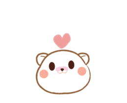 Super cute hamster in love sticker #12767309