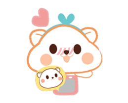 Super cute hamster in love sticker #12767312