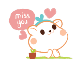 Super cute hamster in love sticker #12767313
