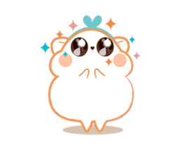 Super cute hamster in love sticker #12767314
