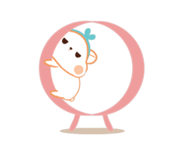 Super cute hamster in love sticker #12767316