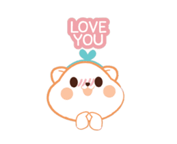 Super cute hamster in love sticker #12767317