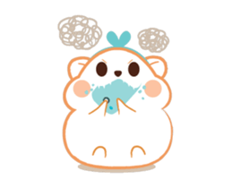 Super cute hamster in love sticker #12767318