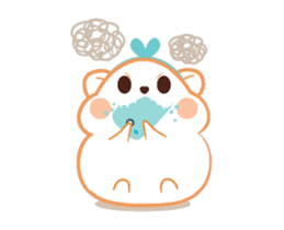 Super cute hamster in love sticker #12767318