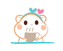 Super cute hamster in love sticker #12767320