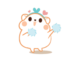 Super cute hamster in love sticker #12767321