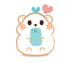 Super cute hamster in love sticker #12767322