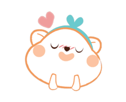 Super cute hamster in love sticker #12767325