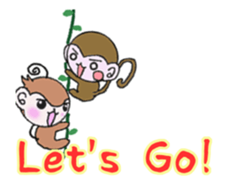 It moves! Monkeys sticker #12767834