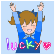 Cat and girl part 10 sticker #12768975