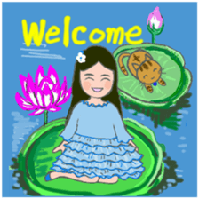 Cat and girl part 10 sticker #12768980