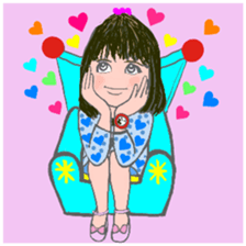 Cat and girl part 10 sticker #12768989