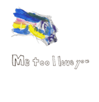 Coloring of animals sticker #12769061