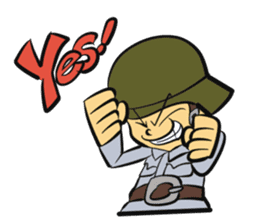 The soldier-Proactive sticker #12770390