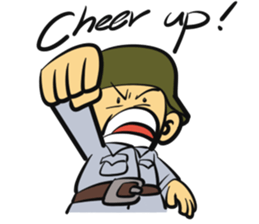 The soldier-Proactive sticker #12770398