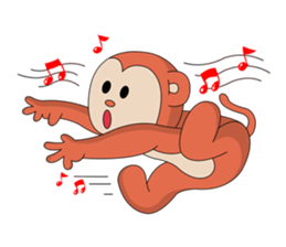 Monkey ; Playing Musical Instruments sticker #12771787