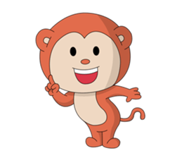Monkey ; Playing Musical Instruments sticker #12771790
