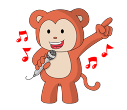 Monkey ; Playing Musical Instruments sticker #12771792