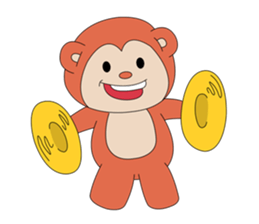 Monkey ; Playing Musical Instruments sticker #12771793