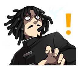 Dreadlocks of uncle2 sticker #12772290