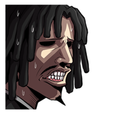 Dreadlocks of uncle2 sticker #12772301