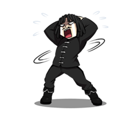 Dreadlocks of uncle2 sticker #12772308