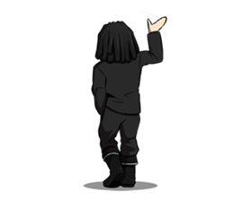 Dreadlocks of uncle2 sticker #12772309