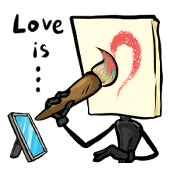 สติ๊กเกอร์ไลน์ Mr.Painter - Love is...