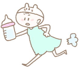 Sweet days of Cat Mama & baby sticker #12773136
