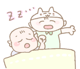 Sweet days of Cat Mama & baby sticker #12773138