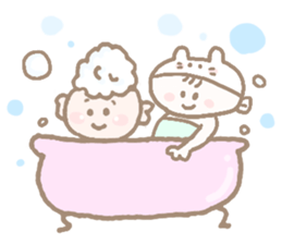 Sweet days of Cat Mama & baby sticker #12773150