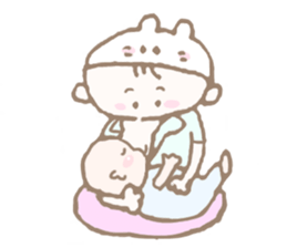 Sweet days of Cat Mama & baby sticker #12773152