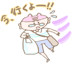 Sweet days of Cat Mama & baby sticker #12773154