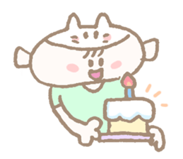 Sweet days of Cat Mama & baby sticker #12773156