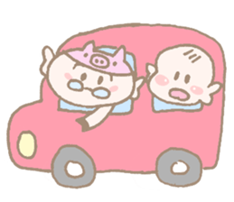 Sweet days of Cat Mama & baby sticker #12773163