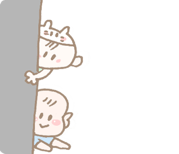 Sweet days of Cat Mama & baby sticker #12773164
