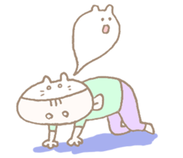 Sweet days of Cat Mama & baby sticker #12773165
