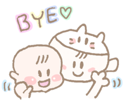Sweet days of Cat Mama & baby sticker #12773173