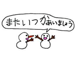 Traveling snowman sticker #12773623