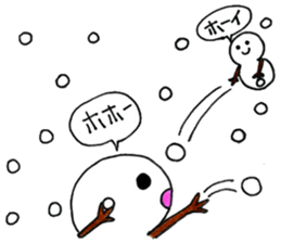 Traveling snowman sticker #12773626