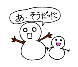 Traveling snowman sticker #12773627